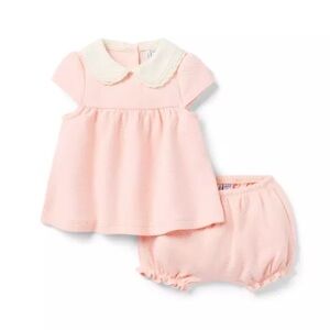 Janie and Jack Crochet Collar Matching Set in Pale Pink NWT